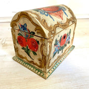 vintage Bavarian jewelry box hand painted wood vintage, 50s - Sweet Antik