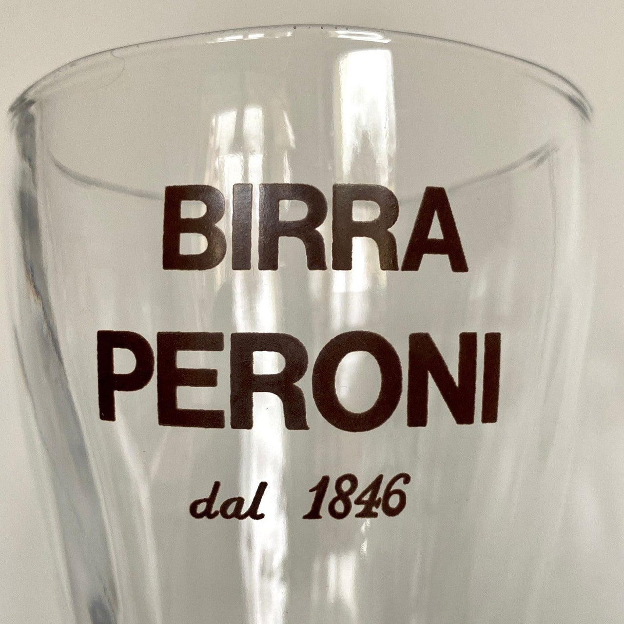 vintage Boot beer glass vintage Italian beer advertising "Peroni" 70s - Sweet Antik