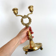 vintage-Brass candelabra OWA Wagner Osterode, 1910s-Sweet Antik