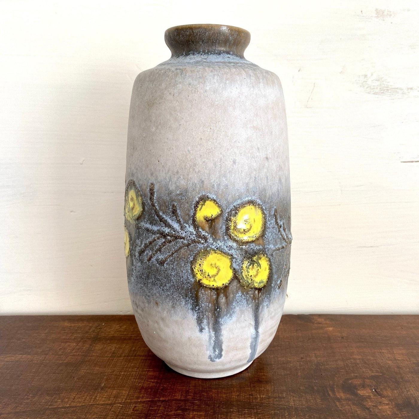 vintage Fat lava vase Strehla VEB 1470 East German pottery, 1970s - Sweet Antik