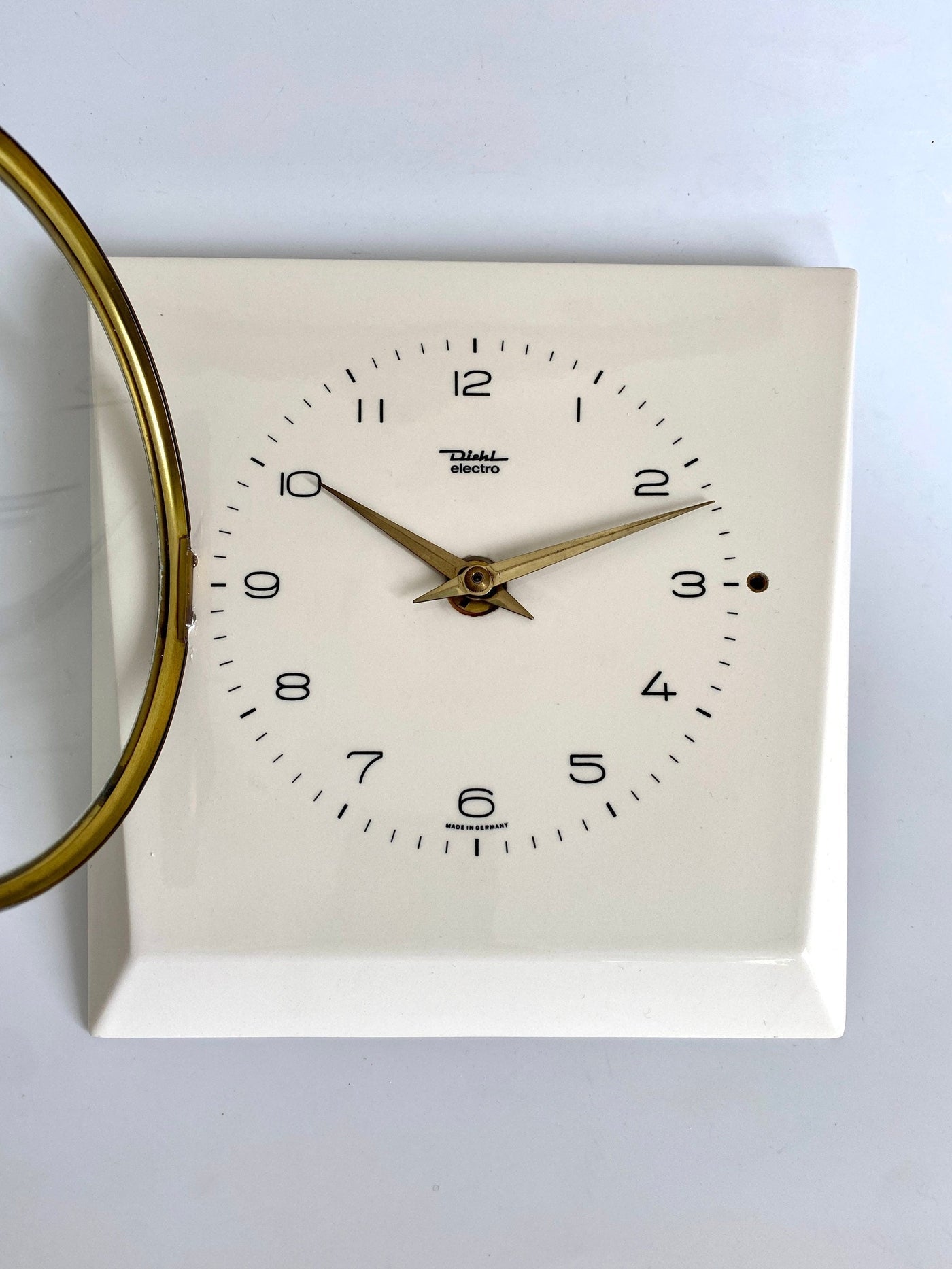 vintage Mid-century ceramic wall clock DIEHL German, 60s - Sweet Antik