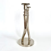 vintage Mid century double candlestick two arms silver tone - Sweet Antik