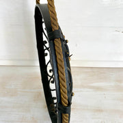 vintage-Mid-century wall clock with rope, HEIBI West Germany 1960s-Sweet Antik