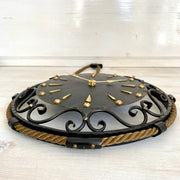 vintage-Mid-century wall clock with rope, HEIBI West Germany 1960s-Sweet Antik