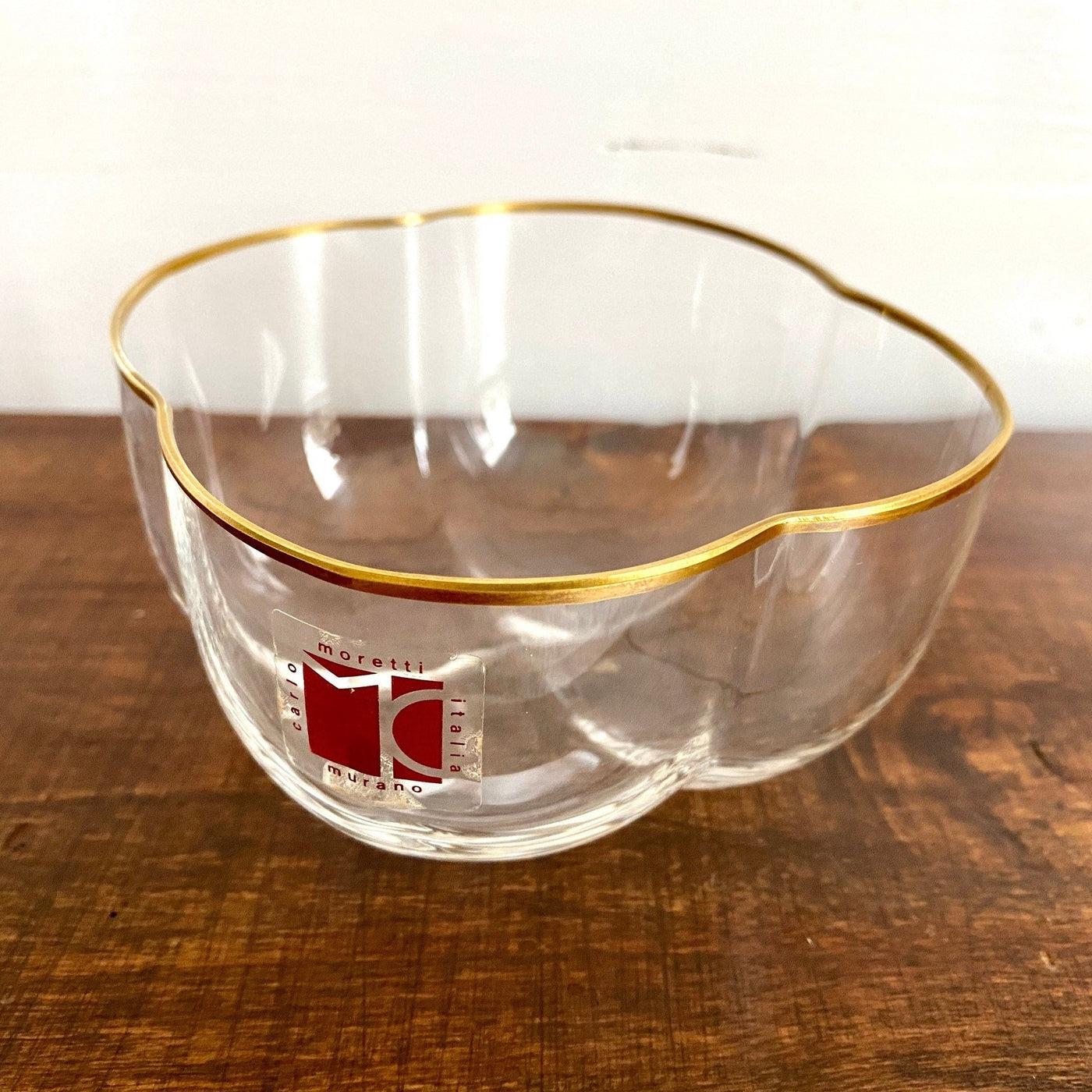 vintage Murano hand blown glass bowl Carlo Moretti, 1980s - Sweet Antik