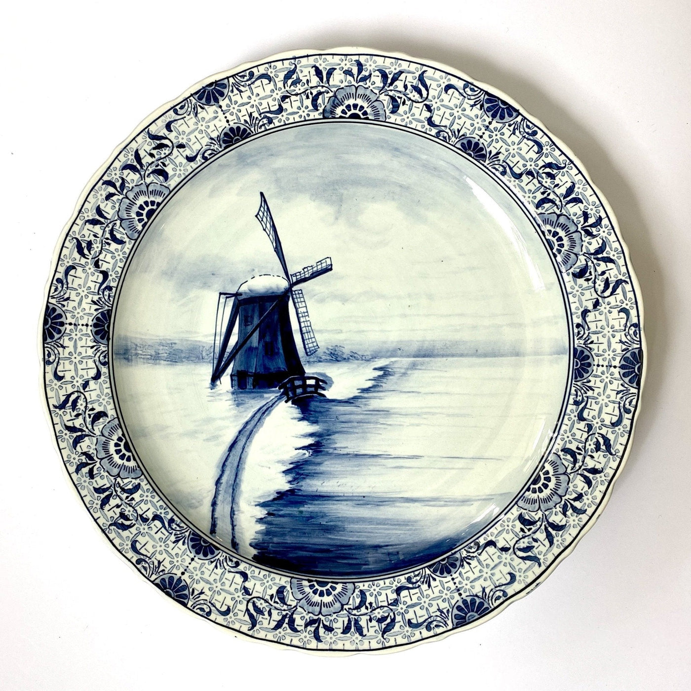 Wall plate blue Delft-vintage-decorative plate-SweetAntik